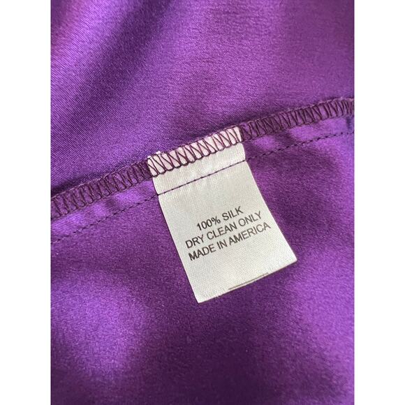 Amanda Uprichard Silk Ruffle Mini Dress Purple S - Picture 6 of 6